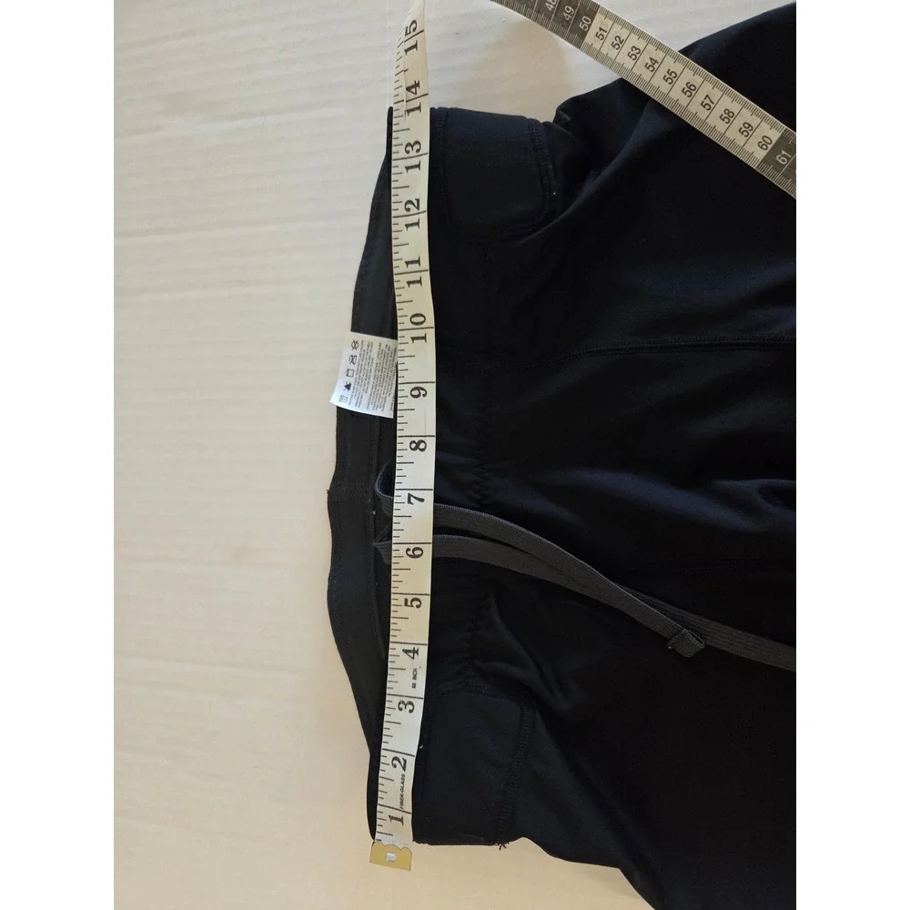 Nike Dri-FIT Mens Black White Colorblock Athletic Leggings Tights Large Swoosh L